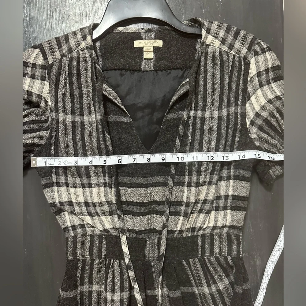 Burberry Brit Grey Nova Check Tie-Neck Dress - Picture 11 of 15